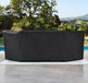 Halstead 6 Piece Dining Set w/Firepit&Bench-Furniture Cover