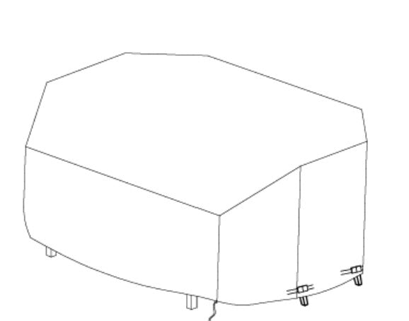 Halstead 6 Piece Dining Set w/Firepit&Bench-Furniture Cover