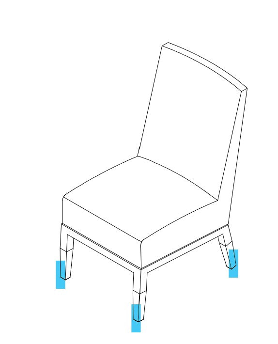 Cabrini 7/9 Piece -Chair Foot