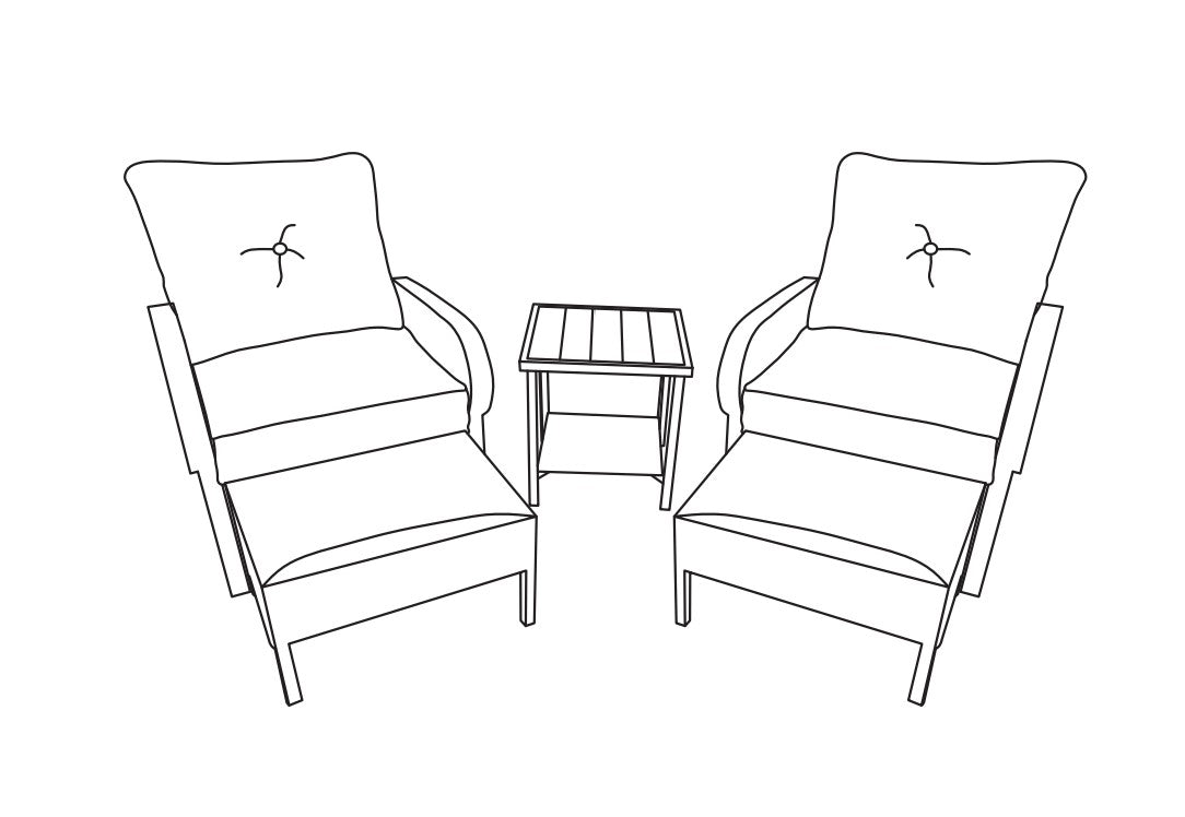 Charles 5 Piece Deep Seating Set Chair - Frame