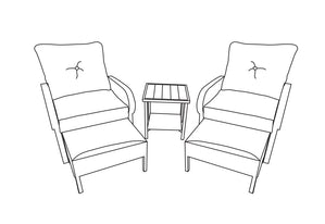 Charles 5 Piece Deep Seating Set Chair - Frame
