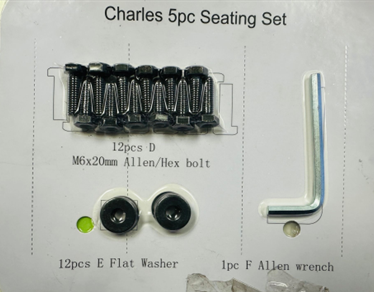 Charles 5 Piece Deep Seating Set Side Table - Hardware