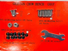Grayson Chow Bench - Hardware
