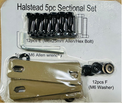 Halstead 5pc Sectional - Hardware