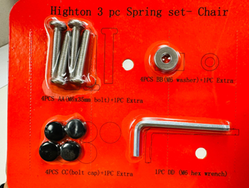 Highton 3 Piece Spring Set - Hardware