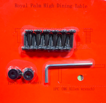 Royal Palm 5 Piece High Dining Set - Hardware