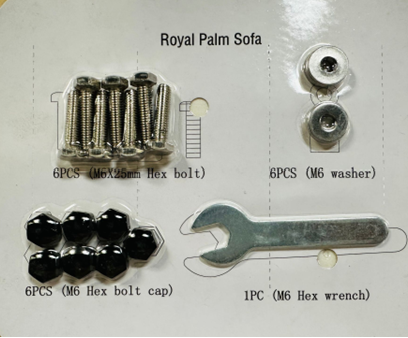Royal Palm Sofa - Hardware