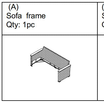 Santa Monica 4 Piece Seating Set - Sofa-Frame
