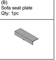Santa Monica 4 Piece Seating Set - Sofa Seat Plate