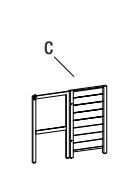 Ashford Park 5 Piece Folding Bar Set - Table Leg Panels (B,C,D)
