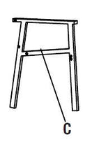 High Garden Stationary Steel Sling Chair - Arms