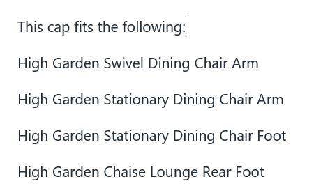 High Garden Chair - Cap