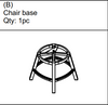 Halstead 7 Piece Balcony Fire Dining Set-Bar Chair-Base