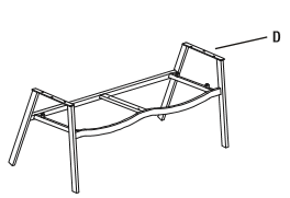 Beach Haven 4 Piece Seating Set - Loveseat Frame