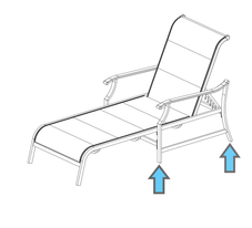 Riverbrook Chaise Lounge Chair - Middle/Rear Foot