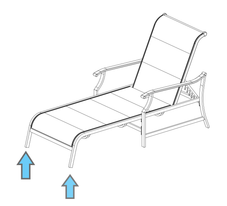 Riverbrook Chaise Lounge Chair - Front Feet/Rear Seat Panel Cap
