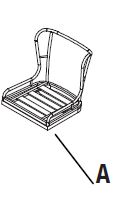 Hazelhurst 5 Piece High Dining Fire Set Chair - Frame